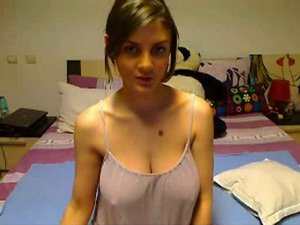 Hottie with beautiful natural big tits