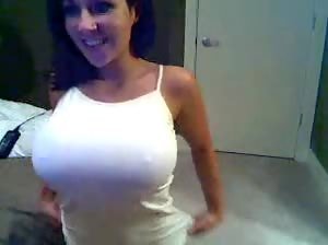 My busty girlfriend on webcam