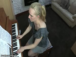Toni learns to play piano